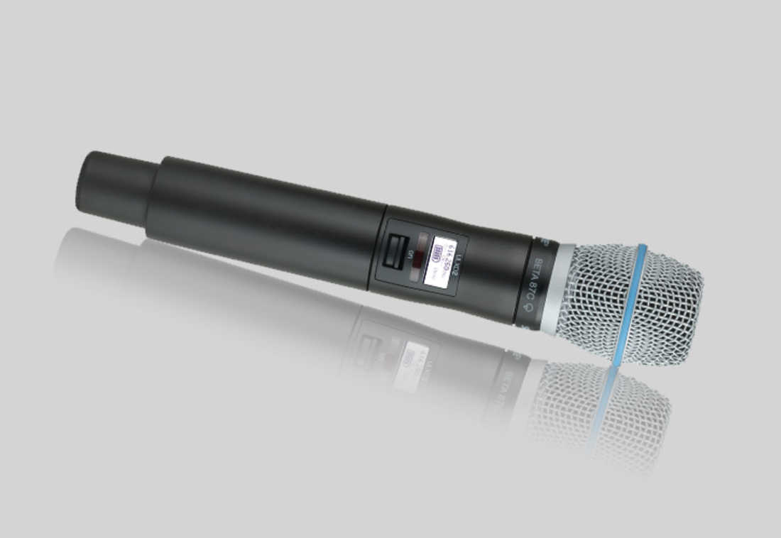 Beta87C話(huà)筒配備ULXD2手持式無(wú)線(xiàn)發(fā)射機(jī)